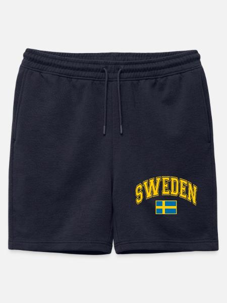 Drapeau de la Suède - Short de survêtement homme premium - bleu marine