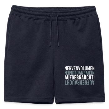 Volume nerveux épuisé - Short de survêtement homme premium - bleu marine - Devant - AI Model Male 178 light (178cm)