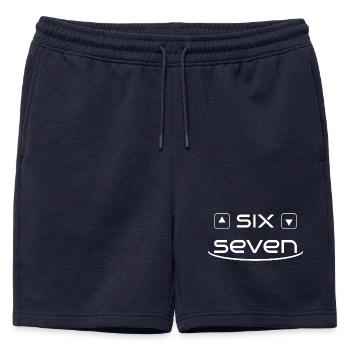 six sept - Short de survêtement homme premium - bleu marine - Devant - AI Model Male 178 light (178cm)