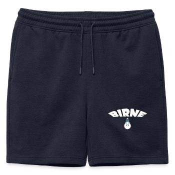 Poire - Short de survêtement homme premium - bleu marine - Devant - AI Model Male 178 light (178cm)
