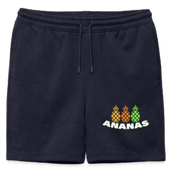 Ananas - Short de survêtement homme premium - bleu marine - Devant - AI Model Male 178 light (178cm)