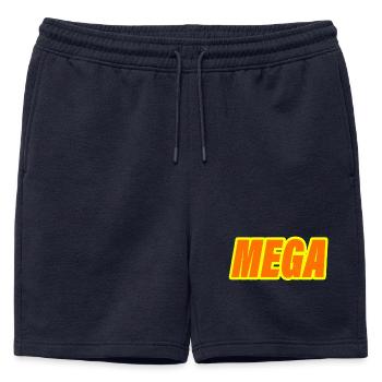 méga - Short de survêtement homme premium - bleu marine - Devant - AI Model Male 178 light (178cm)