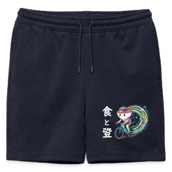 Ramen Racer sur Rainbow Cyclist Moodle Sushi - Short de survêtement homme premium - bleu marine - Devant - AI Model Male 178 light (178cm)