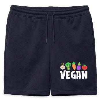Diététicien Diet Vegan - Short de survêtement homme premium - bleu marine - Devant - AI Model Male 178 light (178cm)