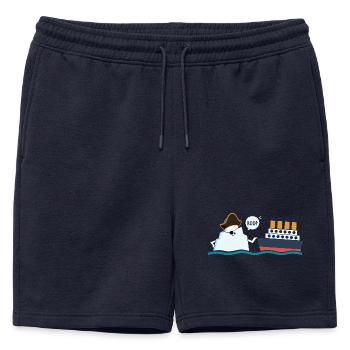 Titanic Drôle Titanic Ic-eberg Pirate Boop Parodie - Short de survêtement homme premium - bleu marine - Devant - AI Model Male 178 light (178cm)