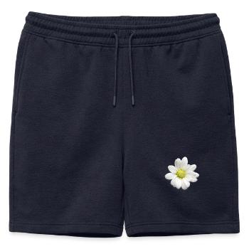 Imprimé de marguerites blanches - Fleurs douces - Marguerites - Short de survêtement homme premium - bleu marine - Devant - AI Model Male 178 light (178cm)