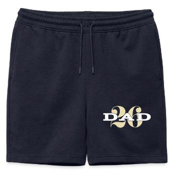 Dad 26 Baby Dad Father's Day Gift Dad 2026 - Mens' Premium Organic Sweatshorts - navy - Front - AI Model Male 178 light (178cm)