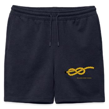 Eight Knots - Capitaine de navire à nœuds en ancre à voile - Short de survêtement homme premium - bleu marine - Devant - AI Model Male 178 light (178cm)