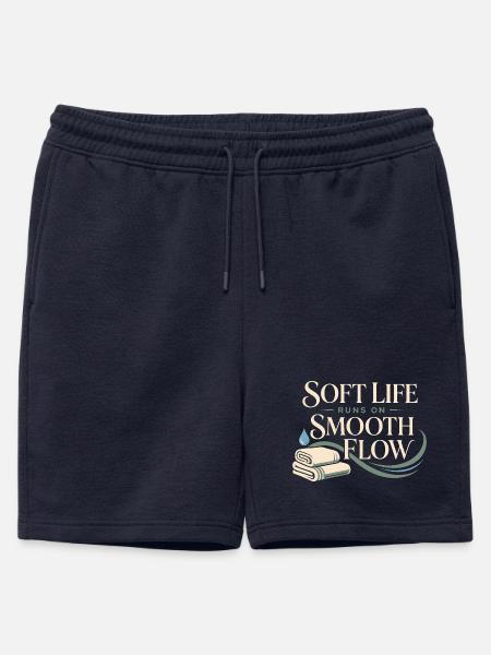 Lymphsystem Lymphdrainage Wellness Geschenk - Männer Premium Organic Sweatshorts - Navy