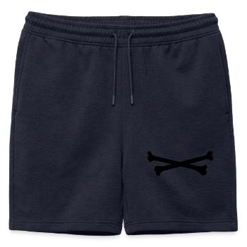 bones - Mens' Premium Organic Sweatshorts - navy - Front - AI Model Male 178 light (178cm)
