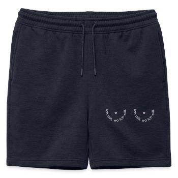 Je me calme où je veux - Short de survêtement homme premium - bleu marine - Devant - AI Model Male 178 light (178cm)