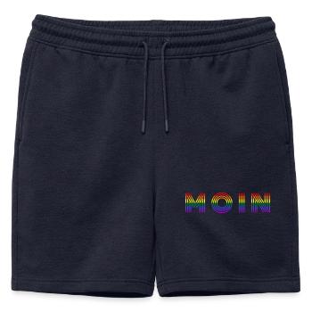 MOIN Regenbogen - Männer Premium Organic Sweatshorts - Navy - Vorne - AI Model Male 178 light (178cm)