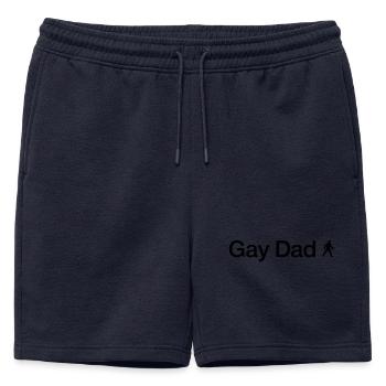 Gay Dad - Mens' Premium Organic Sweatshorts - navy - Front - AI Model Male 178 light (178cm)