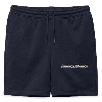 Aileen as birth - Mens' Premium Organic Sweatshorts - navy - Front - AI Model Male 178 light (178cm)