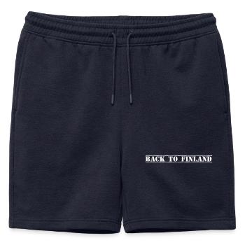 Finlande Finlande - Short de survêtement homme premium - bleu marine - Devant - AI Model Male 178 light (178cm)