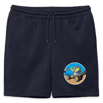 Il creuse là où d’autres excavatrices n’arrivent jamais - Short de survêtement homme premium - bleu marine - Devant - AI Model Male 178 light (178cm)