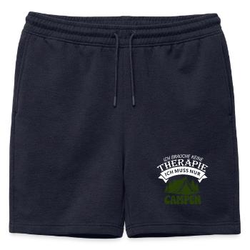 Ich brauche keine Therapie - Camping - Männer Premium Organic Sweatshorts - Navy - Vorne - AI Model Male 178 light (178cm)
