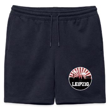 Leipzig Home Game Skyline - Short de survêtement homme premium - bleu marine - Devant - AI Model Male 178 light (178cm)