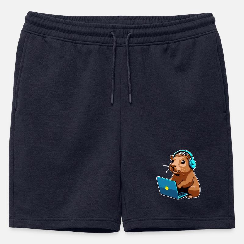 Capybara Programmierer Coder Computer - Männer Premium Organic Sweatshorts - Navy