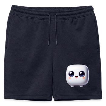 Face du Cube Kawaii – Bloc mignon - Short de survêtement homme premium - bleu marine - Devant - AI Model Male 178 light (178cm)