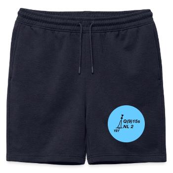 Bouée Navigation en mer du Nord Maritime en mer Baltique - Short de survêtement homme premium - bleu marine - Devant - AI Model Male 178 light (178cm)