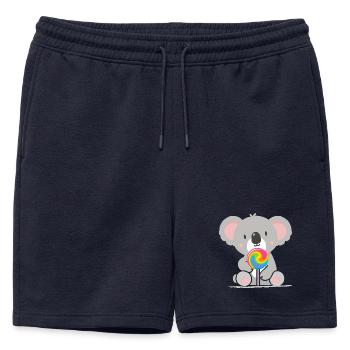 Koala mignon avec une sucette colorée - Short de survêtement homme premium - bleu marine - Devant - AI Model Male 178 light (178cm)