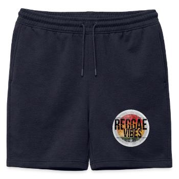 Reggae Vibes Retro Design - Mens' Premium Organic Sweatshorts - navy - Front - AI Model Male 178 light (178cm)
