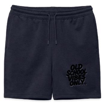 OLD SCHOOL VIBES uniquement - Short de survêtement homme premium - bleu marine - Devant - AI Model Male 178 light (178cm)