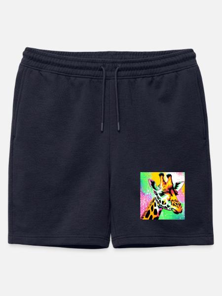 girafe - Short de survêtement homme premium - bleu marine