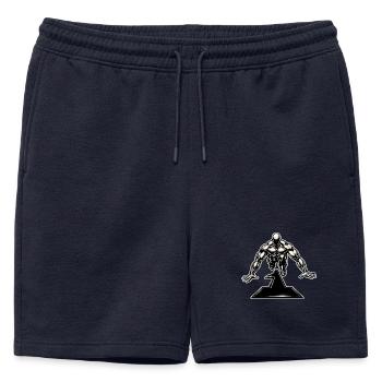 Dark Ascendant Warrior - Mens' Premium Organic Sweatshorts - navy - Front - AI Model Male 178 light (178cm)