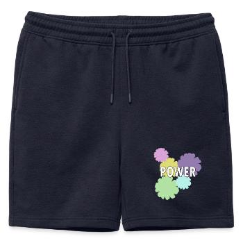 Mama Flower Power - Short de survêtement homme premium - bleu marine - Devant - AI Model Male 178 light (178cm)
