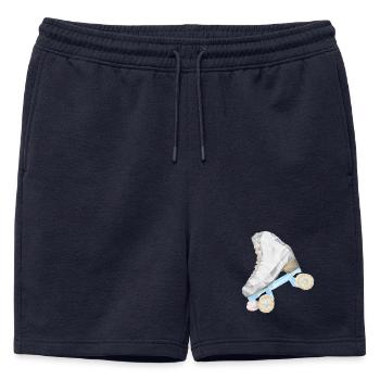 patin a roulette roller - Short de survêtement homme premium - bleu marine - Devant - AI Model Male 178 light (178cm)