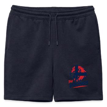 Logo Viking Lion Football Nation de Norvège - Short de survêtement homme premium - bleu marine - Devant - AI Model Male 178 light (178cm)