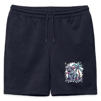 Rhino Summer Comic - Short de survêtement homme premium - bleu marine - Devant - AI Model Male 178 light (178cm)