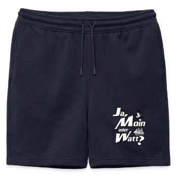 Ja Moin oder Watt? - Short de survêtement homme premium - bleu marine - Devant - AI Model Male 178 light (178cm)