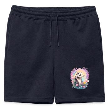 Petit Blaireau - Short de survêtement homme premium - bleu marine - Devant - AI Model Male 178 light (178cm)