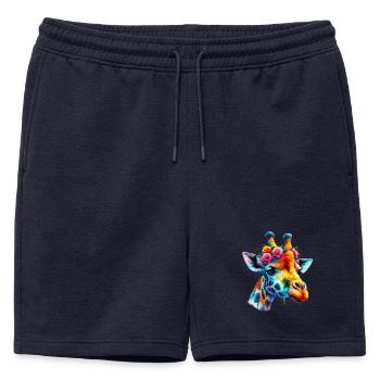 Girafe - Short de survêtement homme premium - bleu marine - Devant - AI Model Male 178 light (178cm)