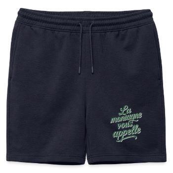 La montagne vous appelle ! - Short de survêtement homme premium - bleu marine - Devant - AI Model Male 178 light (178cm)