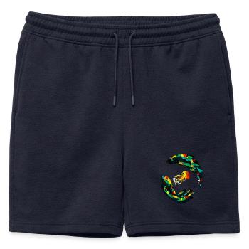 Anneau géométrique de méduses - Short de survêtement homme premium - bleu marine - Devant - AI Model Male 178 light (178cm)