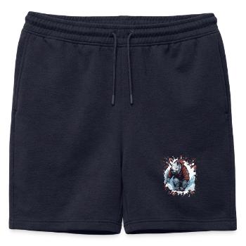 Rhino Snowboard - Mens' Premium Organic Sweatshorts - navy - Front - AI Model Male 178 light (178cm)