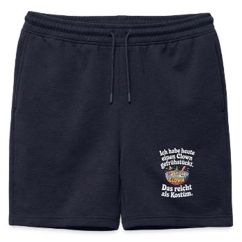 Clown Breakfast Carnival Clown Costume Replacement - Mens' Premium Organic Sweatshorts - navy - Front - AI Model Male 178 light (178cm)