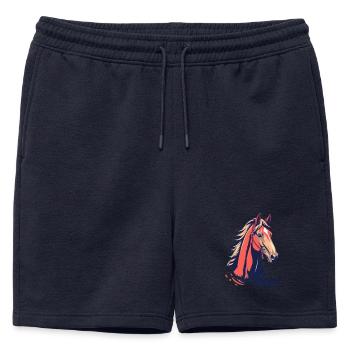 Cheval Tête de cheval - Short de survêtement homme premium - bleu marine - Devant - AI Model Male 178 light (178cm)