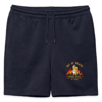 Une blague drôle sur la Société de la Randonnée Paresseuse - Short de survêtement homme premium - bleu marine - Devant - AI Model Male 178 light (178cm)