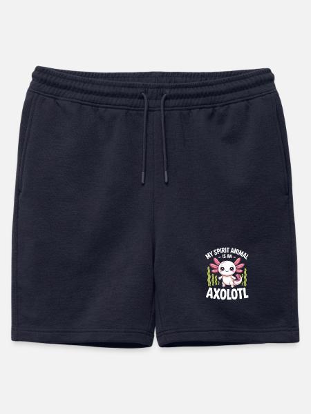 Axolotl Geisttier-Tee - Männer Premium Organic Sweatshorts - Navy