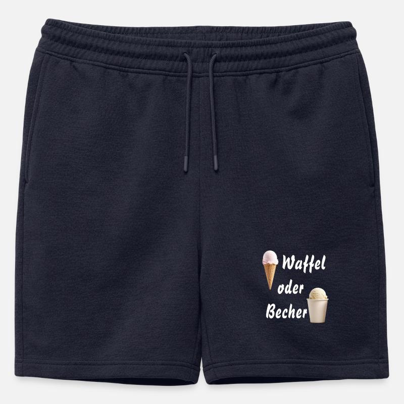 EIS WAFFEL ODER BECHER - Männer Premium Organic Sweatshorts - Navy