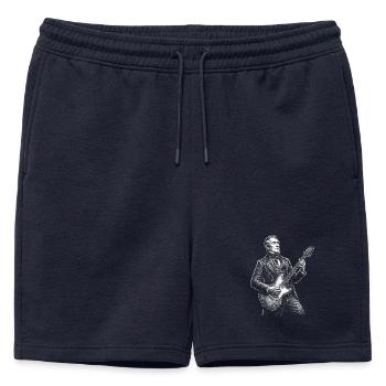 William Henry Harrison Guitar - Mens' Premium Organic Sweatshorts - navy - Front - AI Model Male 178 light (178cm)