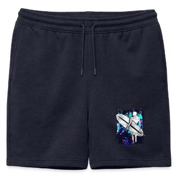 Surfer - surfing - surfboard - surfing - Mens' Premium Organic Sweatshorts - navy - Front - AI Model Male 178 light (178cm)