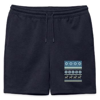Scène hivernale étincelante - Short de survêtement homme premium - bleu marine - Devant - AI Model Male 178 light (178cm)
