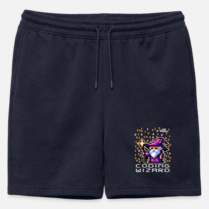 Wizard Pixel Code - Mens' Premium Organic Sweatshorts - navy