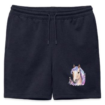 blockedTitle (Titre bloqué) - Short de survêtement homme premium - bleu marine - Devant - AI Model Male 178 light (178cm)